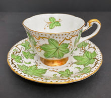 Load image into Gallery viewer, Vintage Royal Chelsey Bone China Green Ivy Tea Cup and Saucer