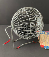 Load image into Gallery viewer, Antique Pressman Bingo Game with Tumbler