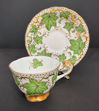 Load image into Gallery viewer, Vintage Royal Chelsey Bone China Green Ivy Tea Cup and Saucer