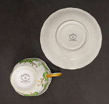 Load image into Gallery viewer, Vintage Royal Chelsey Bone China Green Ivy Tea Cup and Saucer