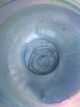 Load image into Gallery viewer, Vintage Art Glass Marked Gibson Iridescent Blue Swirl Paperweight
