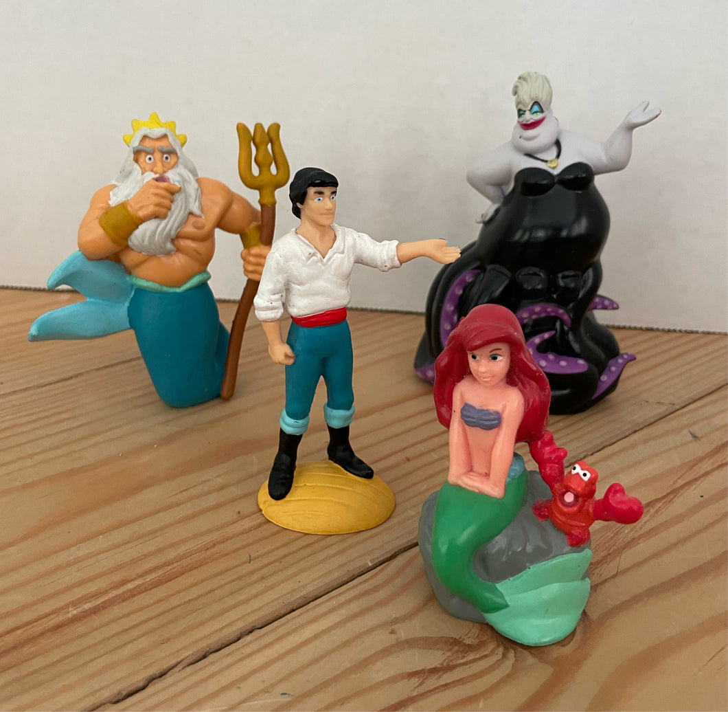 Vintage 1990s Disney The Little Mermaid PVC Figurine set