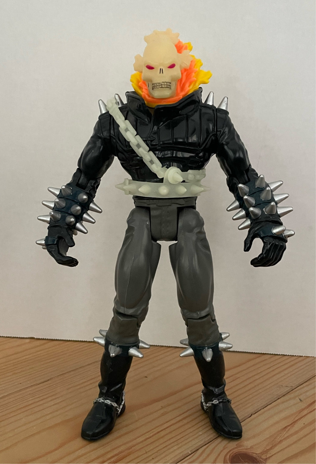 Vintage Mattel 1995 Toybiz 10” Ghost Rider Glow in the Dark Action Figure