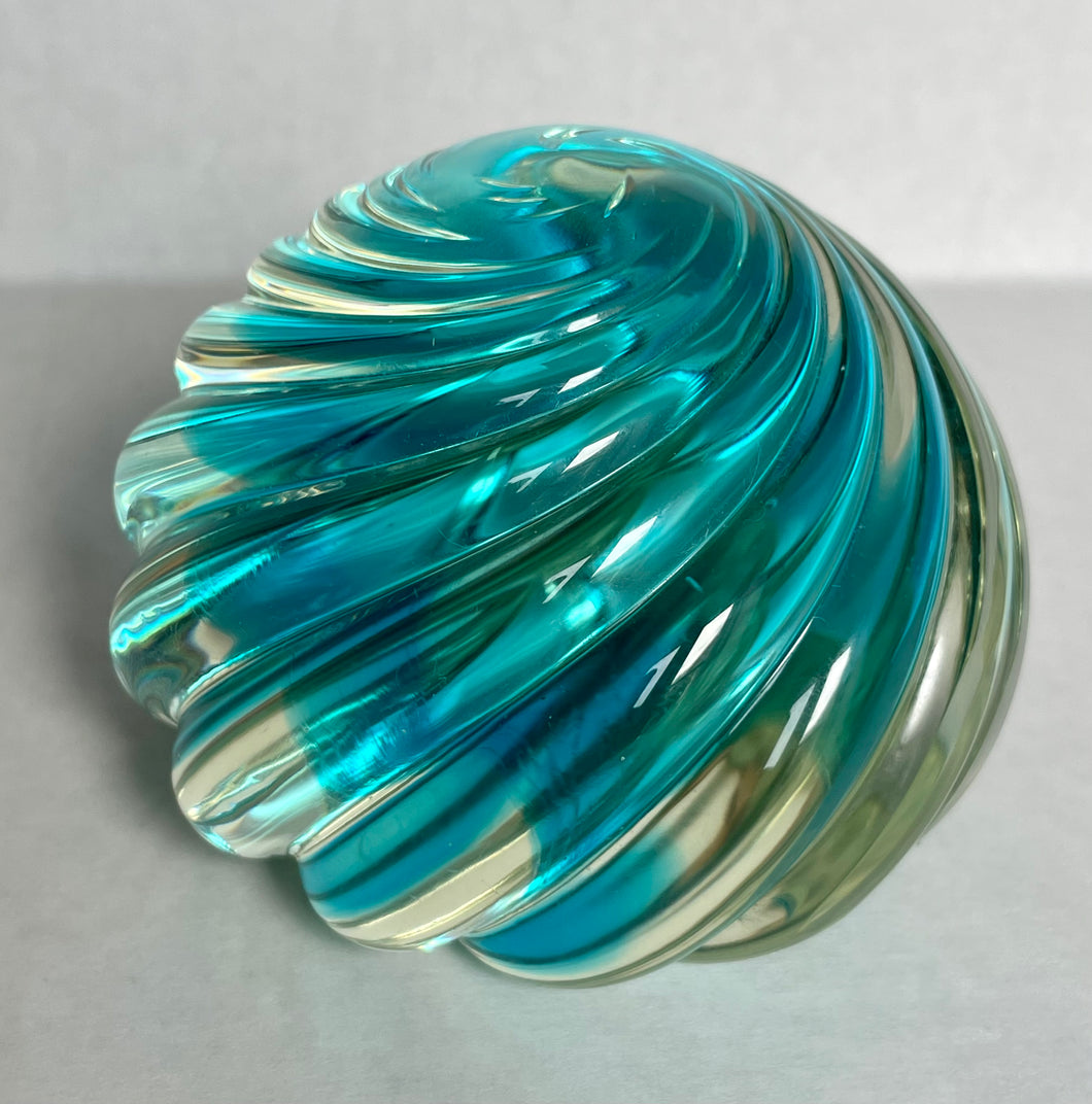 Vintage Art Glass Swirl Paperweight