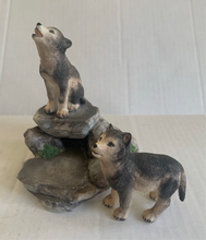 Load image into Gallery viewer, Vintage 1994 Lenox Porcelain Wolf Pup Den Figurine
