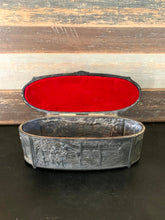Load image into Gallery viewer, Vintage Hand Chased Pewter Jewelry Casket Box
