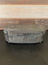 Load image into Gallery viewer, Vintage Hand Chased Pewter Jewelry Casket Box
