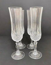 Load image into Gallery viewer, Vintage Clear Crystal Champagne Flutes Set
