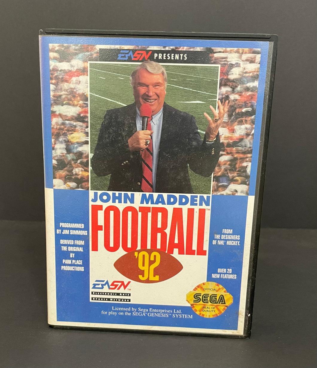 1992 John Madden EA FootBall SEGA Genesis Game with all Inserts and Manual