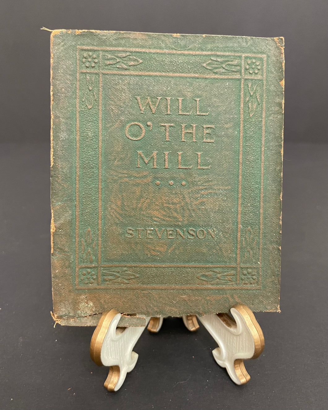 Antique Little Leather Library “Will O’ The Mill ” by Stevenson Book