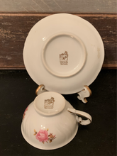 Load image into Gallery viewer, Vintage Imperial Bavaria Porcelain Pink Rose Demi Tea Cup and Saucer
