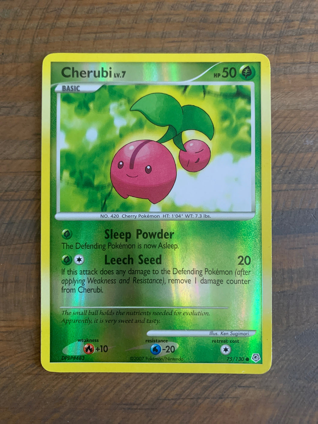 2007 Cherubi Reverse HOLO Pokémon Trading Card