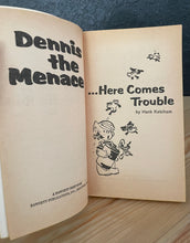 Load image into Gallery viewer, 1966 “Dennis the Menace, Here Comes Trouble” Vintage Paperback Book

