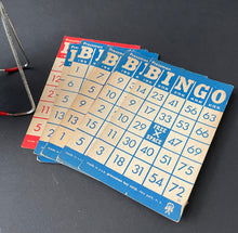 Load image into Gallery viewer, Antique Pressman Bingo Game with Tumbler
