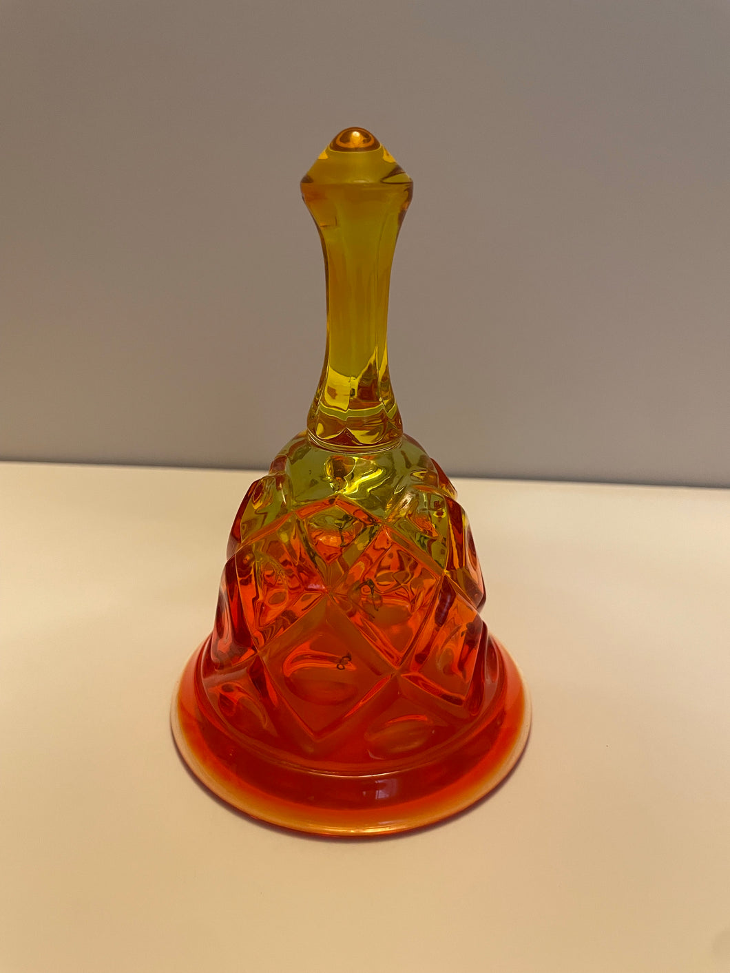 Vintage Mid Century Viking Amberina Glass Bell