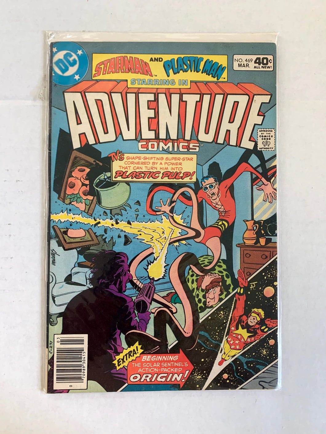 1980 Starman & Plastic Man Starring In Adventure #469 Comic Book