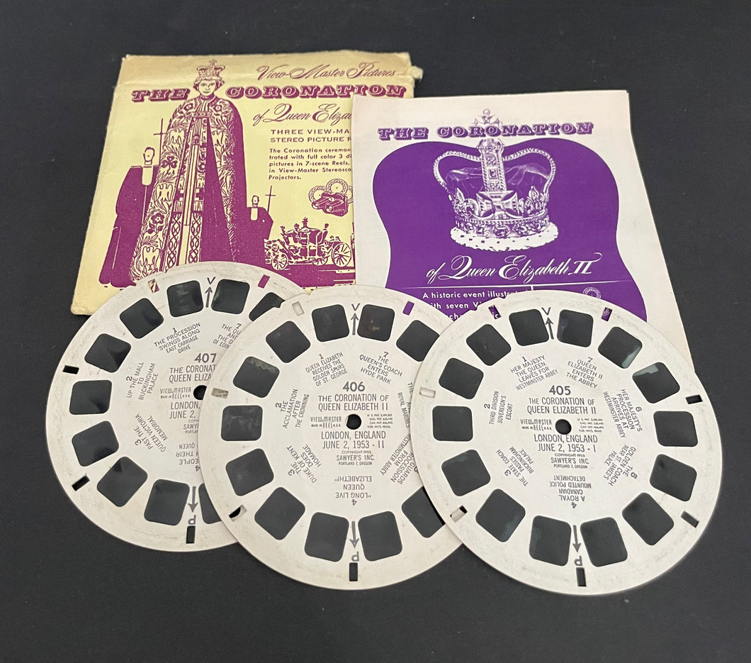 Vintage 1950s-1960s Queen Elizabeth II Coronation View Master Slide