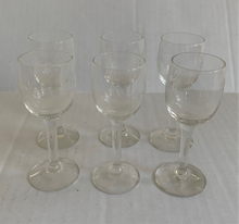 Load image into Gallery viewer, Vintage Etched Crystal Starburst Cordial Glasses Set of 6
