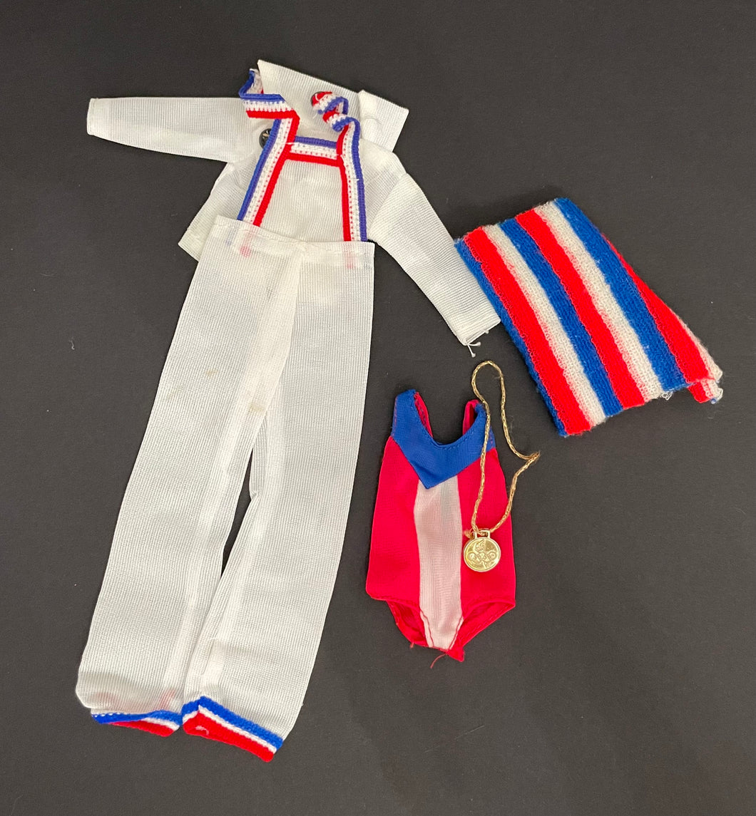 Vintage 1970s Barbie Olympic clothing set