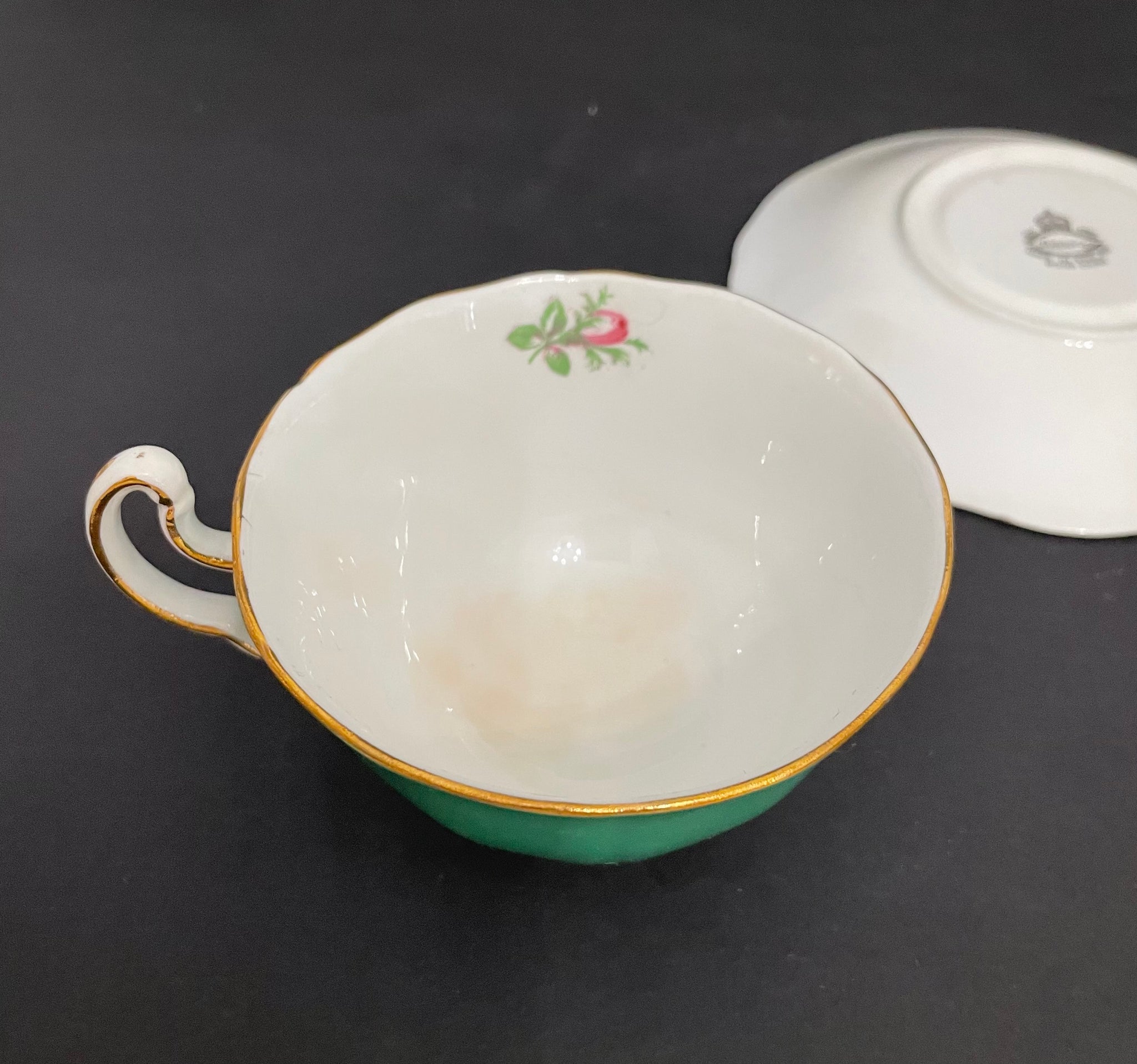 Vintage Adderley Bone China Green Tea Cup and Saucer – Vintage