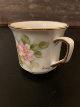 Load image into Gallery viewer, Vintage Porcelain Artist Signed Demi Tea Cup and Saucer
