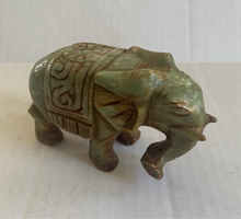 Load image into Gallery viewer, Vintage Hand Carved Soapstone Elephant
