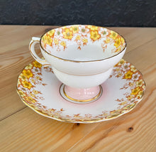 Load image into Gallery viewer, Vintage Rosina Yellow Flower Bone China Porcelain Tea Cup &amp; Saucer
