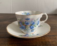 Load image into Gallery viewer, Vintage  Rosina Bone China Porcelain Forget-Me-Nots Tea Cup and Saucer
