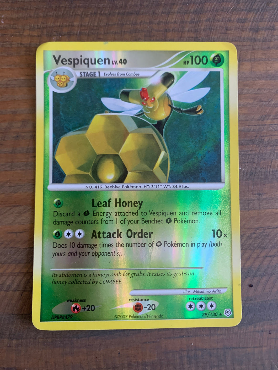 2007 Vespiquen Reverse HOLO Pokémon Card