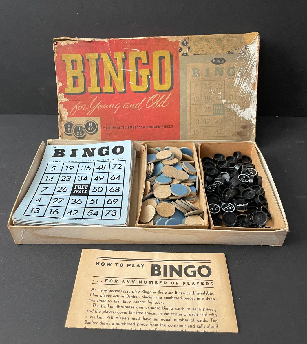 Antique Whitman Bingo Game with Original Box