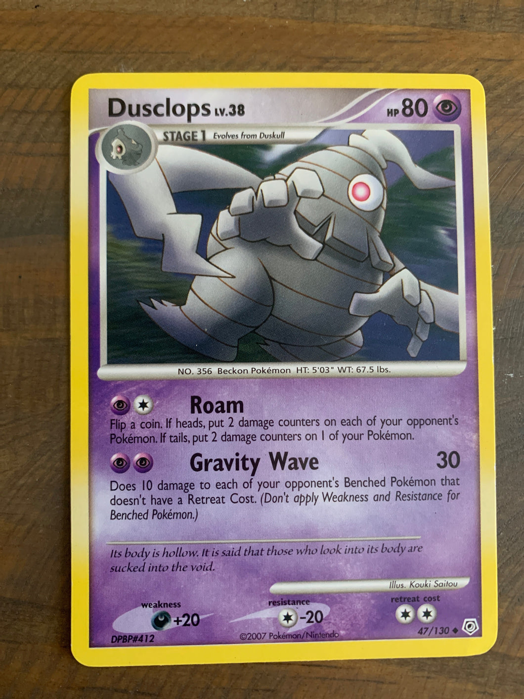 2007 Dusclops Pokémon Trading Card