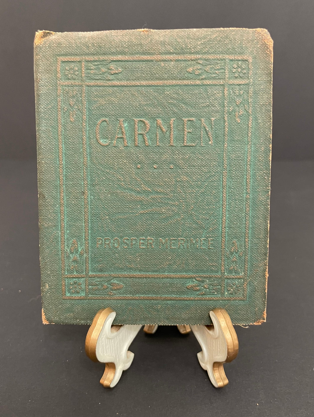 Antique Little Leather Library “Carmen” by Merimee