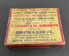 Load image into Gallery viewer, Antique Leonard &amp; Co Assorted Quill Nib Opened Box
