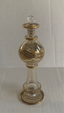 Load image into Gallery viewer, Vintage Egyptian Glass with 24kt Gold Trim Perfume Bottle
