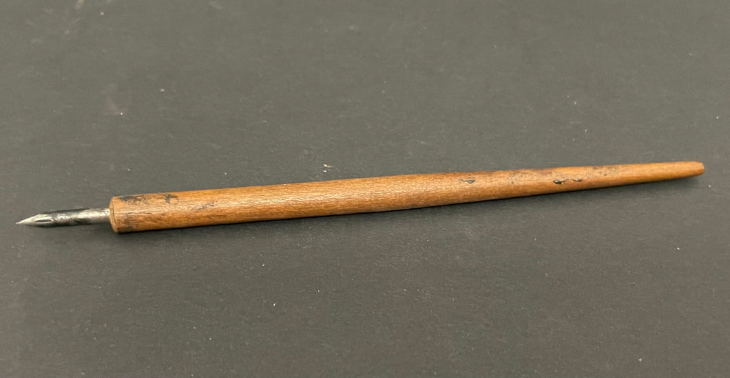 Antique Victorian Walnut Quill Pen