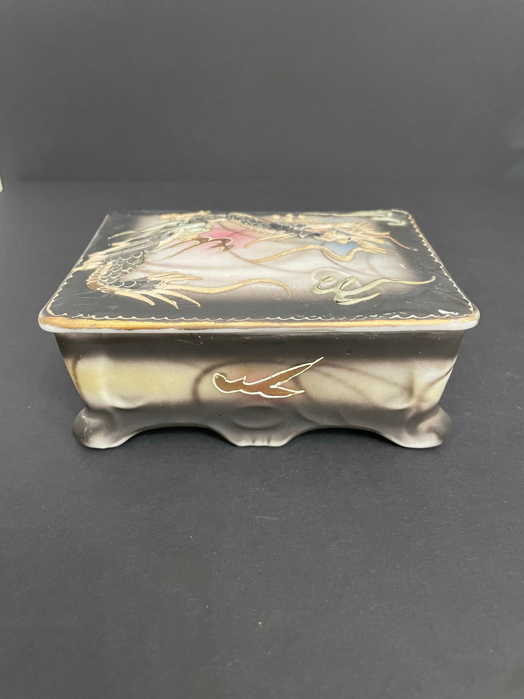 Vintage Dragonware Jewelry Trinket Box