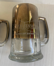 Load image into Gallery viewer, Vintage Mercury Glass Budweiser Beer Mugs
