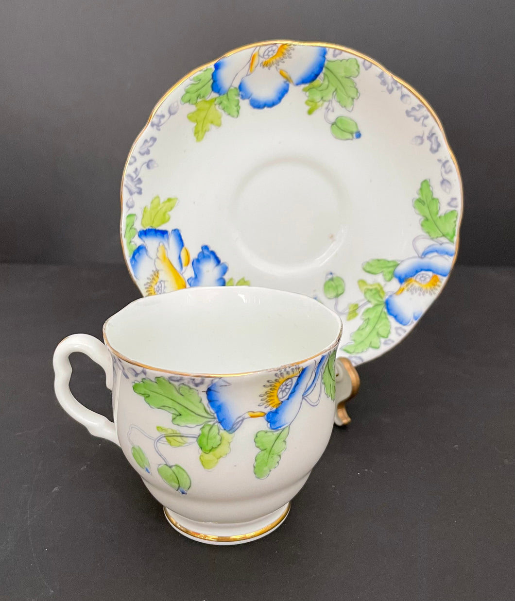 RARE Vintage Royal Albert Bone China Poppyland Porcelain Teacup & Saucer