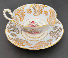 Load image into Gallery viewer, Vintage 1950s Paragon Queen’s Bone China Fruit Porcelain Teacup &amp; Saucer
