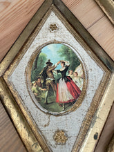 Load image into Gallery viewer, Vintage 1950s Italian Florentine Diamond Shape Wall Plaques Set of 4

