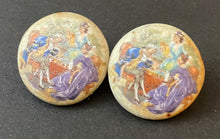 Load image into Gallery viewer, Antique Hand Painted Ceramic Victorian Earring
