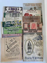 Load image into Gallery viewer, Antique Sheet Music from the 1800s Lot of 13
