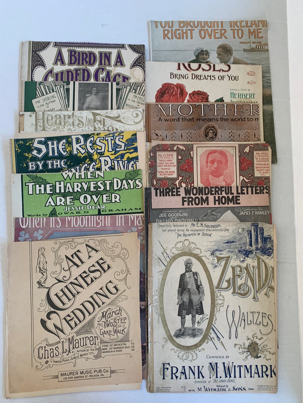 Antique Sheet Music from the 1800s Lot of 13