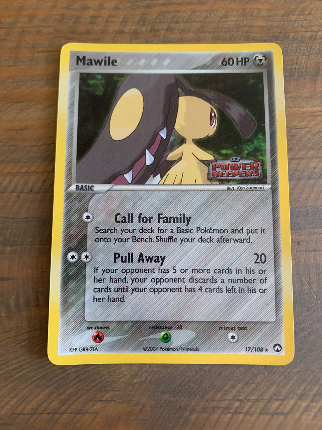 2007 Mawile Reverse HOLO Pokémon Trading Card