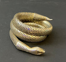 Load image into Gallery viewer, Vintage Whiting &amp; Davis Gold Tone Snake Coil Bracelet
