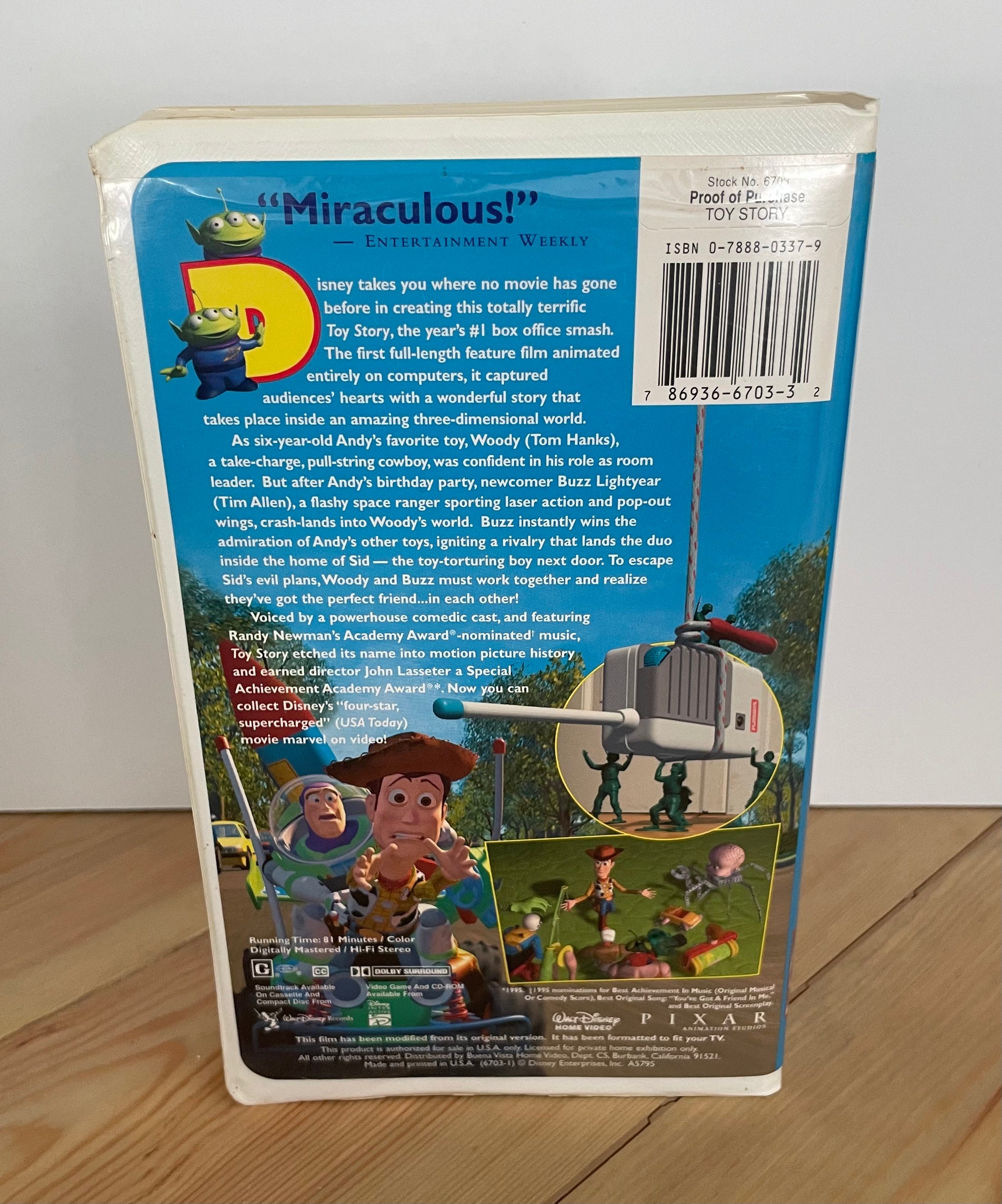 Disney's Toy Story discount VHS 6703