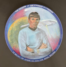 Load image into Gallery viewer, Vintage Star Trek Spock Collection Porcelain Plate Set of 2 with COA
