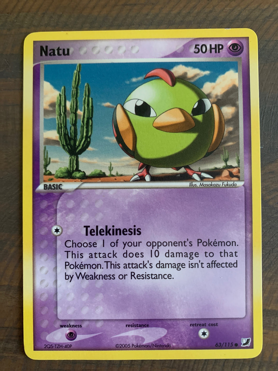 2005 Natu Reverse HOLO Pokémon Card