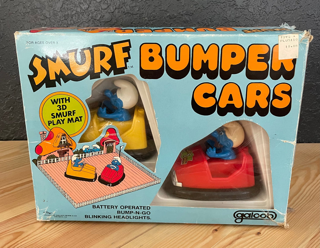 Vintage 1982 Smurfs Bumper Cars Never Used
