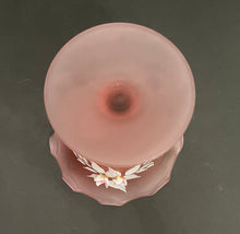 Load image into Gallery viewer, Vintage Italian Stelvia Fatto Mano Pink Satin Glass Compote
